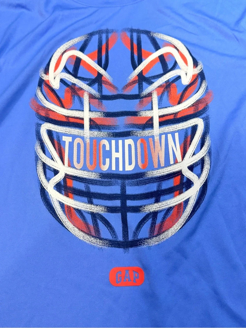GAP Blue Short Sleeve 'Touchdown' Helmet Graphic Tee